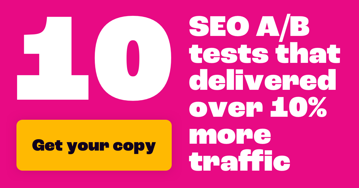 10 SEO AB tests that delivered over 10% more traffic CopyOption 2